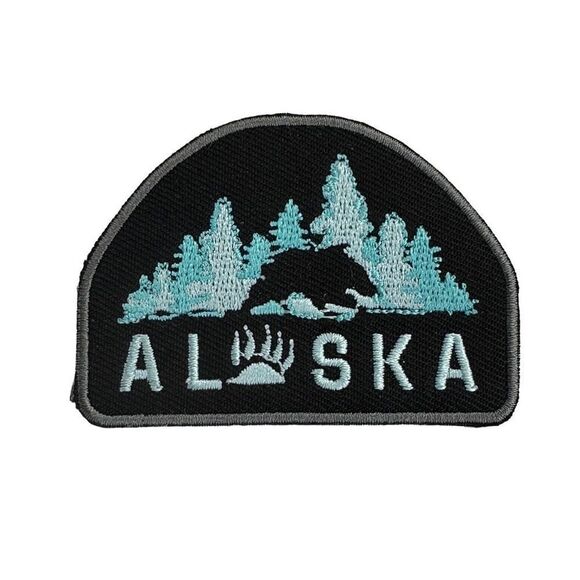 Alaska Camping Travel Embroidered Patch - Picture 1 of 4